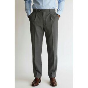 Chaps Ralph Lauren Mens Gray Dress Pants W38 L30 Polyester Rayon Blend